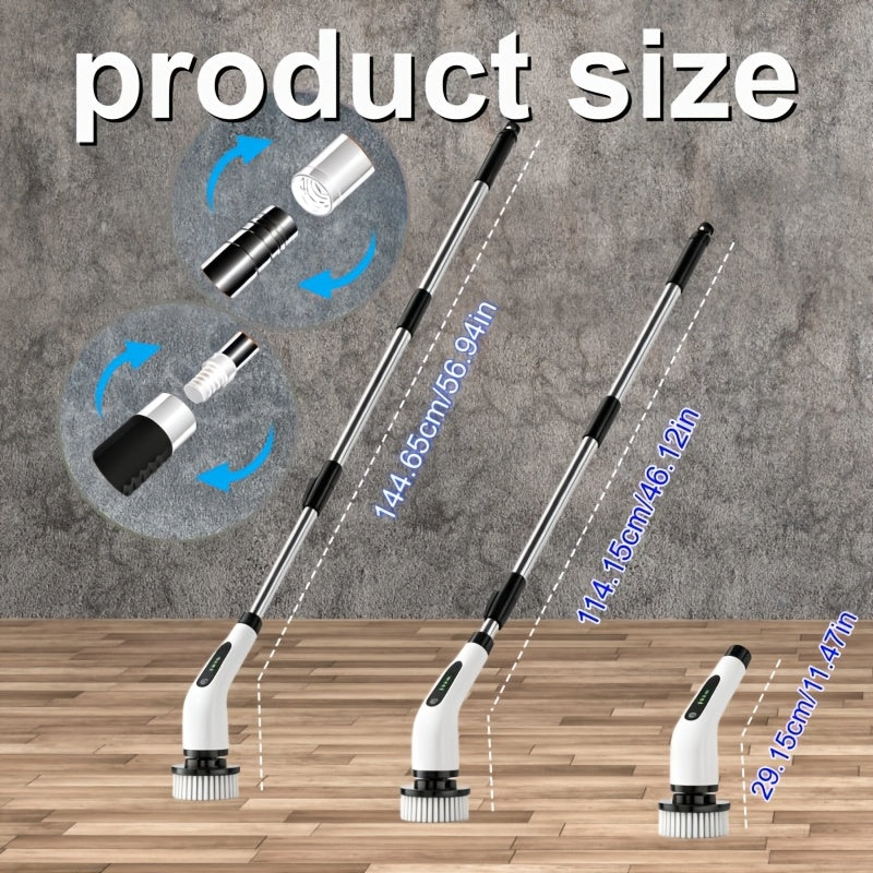 Cordless Electric Spin Brush – 7 Heads, 2-Speed