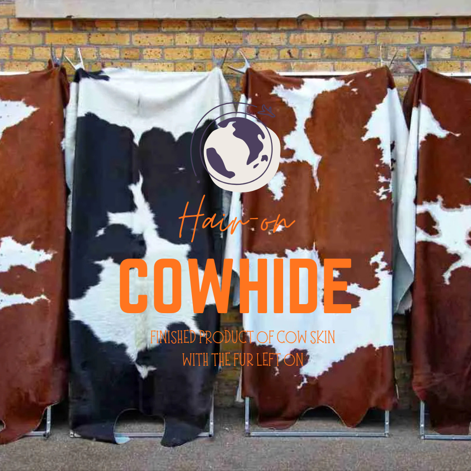 Genuine Hair-on Cowhide Leather Duffle Bag – Brown & White Western Weekender Travel Bag (20"x10"x12")