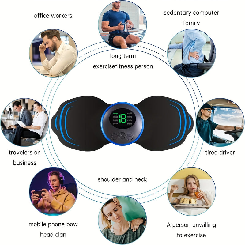 Mini EMS Massager – Rechargeable Neck & Shoulder Pad