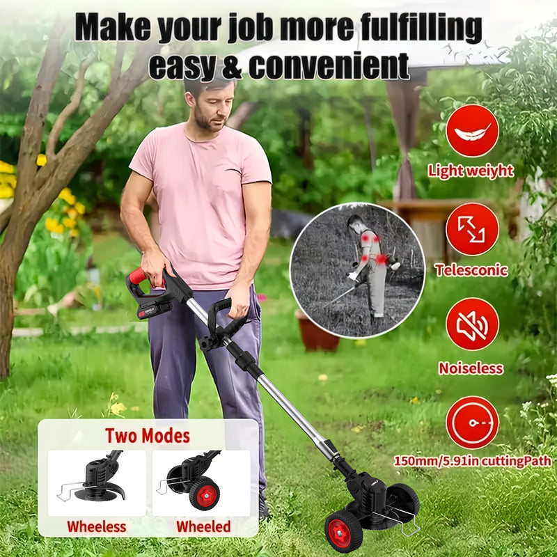 Portable Electric Lawn Mower – Cordless & Rechargeable
