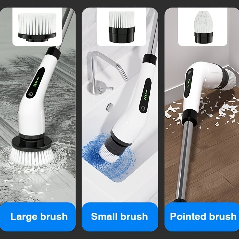 Cordless Electric Spin Brush – 7 Heads, 2-Speed