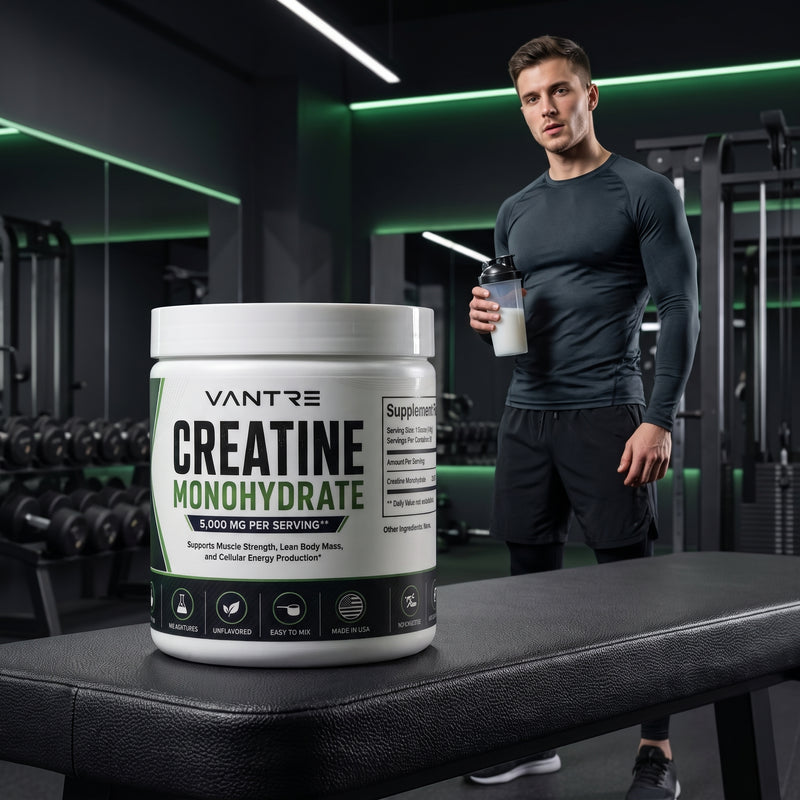Creatine Monohydrate 5,000mg – Unflavored Pure Creatine Powder, 50 Servings, 281g