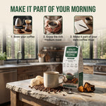 Vitality Mushroom Coffee – Medium Roast with Organic Lion’s Mane & Chaga | 12 oz Ground Coffee