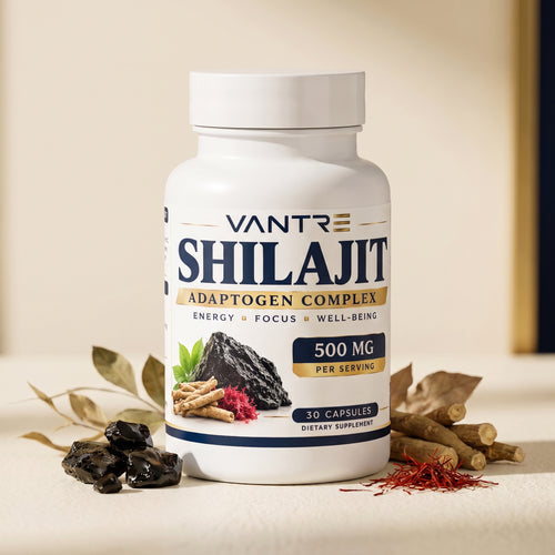 Shilajit Adaptogen Complex – Shilajit, Ashwagandha, Tongkat Ali & Sea Moss – 30 Capsules