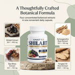 Shilajit Adaptogen Complex – Shilajit, Ashwagandha, Tongkat Ali & Sea Moss – 30 Capsules
