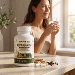 Organic Ashwagandha 650mg with Black Pepper – 60 Capsules | Dietary Supplement