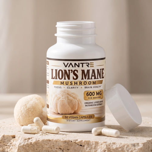 Lion’s Mane Mushroom Capsules – Organic Lion’s Mane Supplement, 60 Vegan Capsules, 400mg