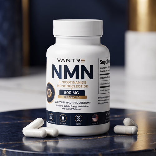 NMN 500mg Capsules – β-Nicotinamide Mononucleotide, 30 Capsules, NAD+ & Cellular Wellness Support