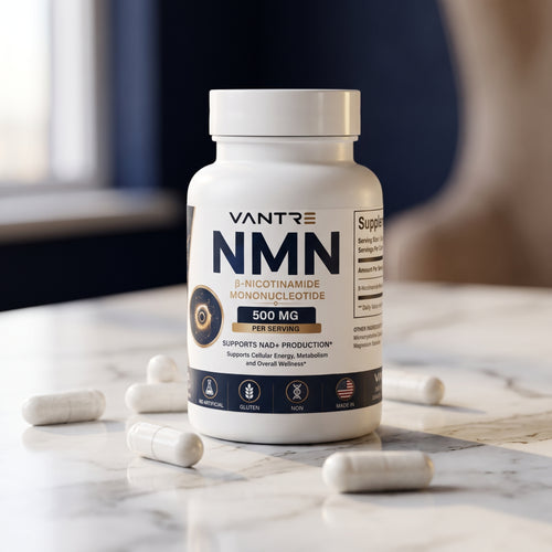 NMN 500mg Capsules – β-Nicotinamide Mononucleotide, 30 Capsules, NAD+ & Cellular Wellness Support