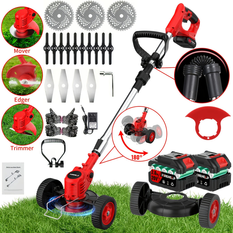 Portable Electric Lawn Mower – Cordless & Rechargeable